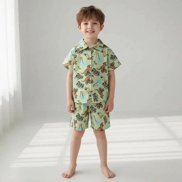 Boys Tropical Print Co-ord Set