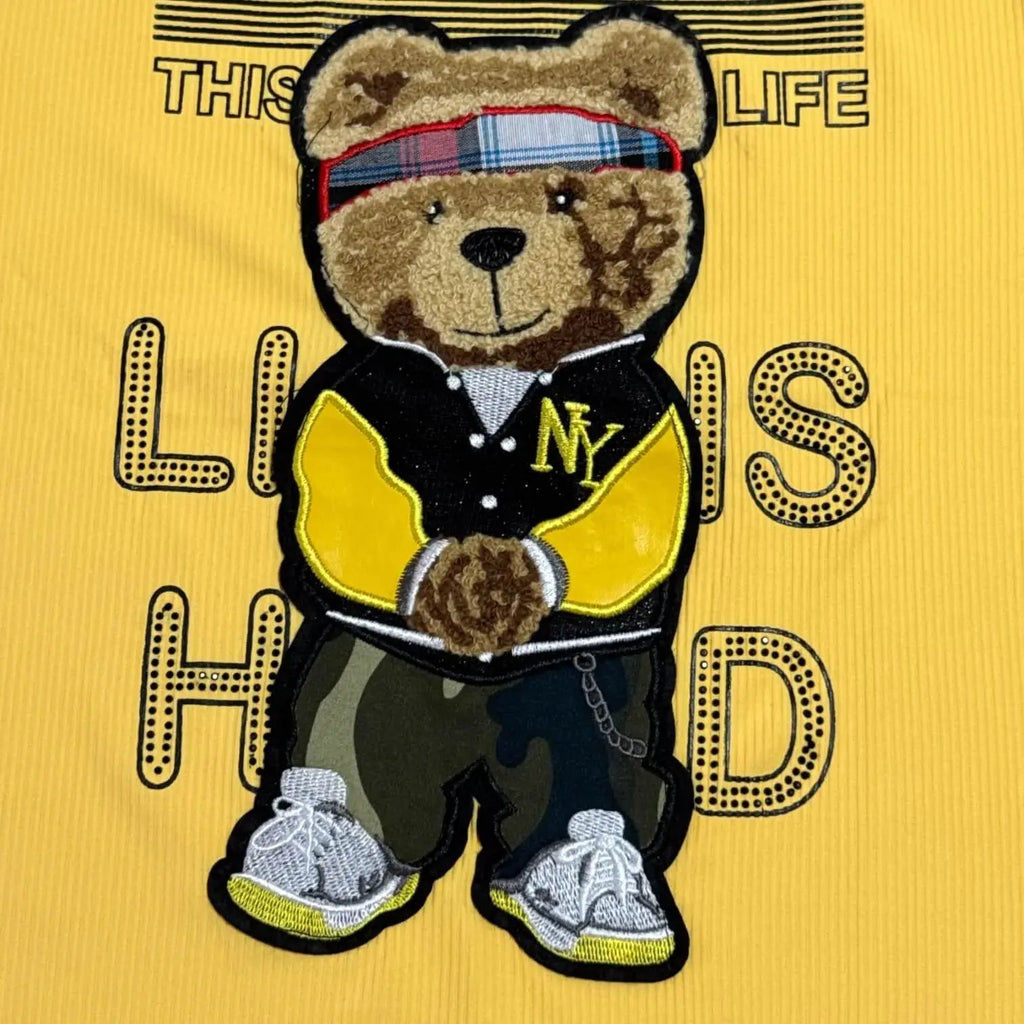 Boys NY Bear Yellow 2-Piece Set