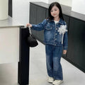 Girls Blue Shimmer Co-ord Set