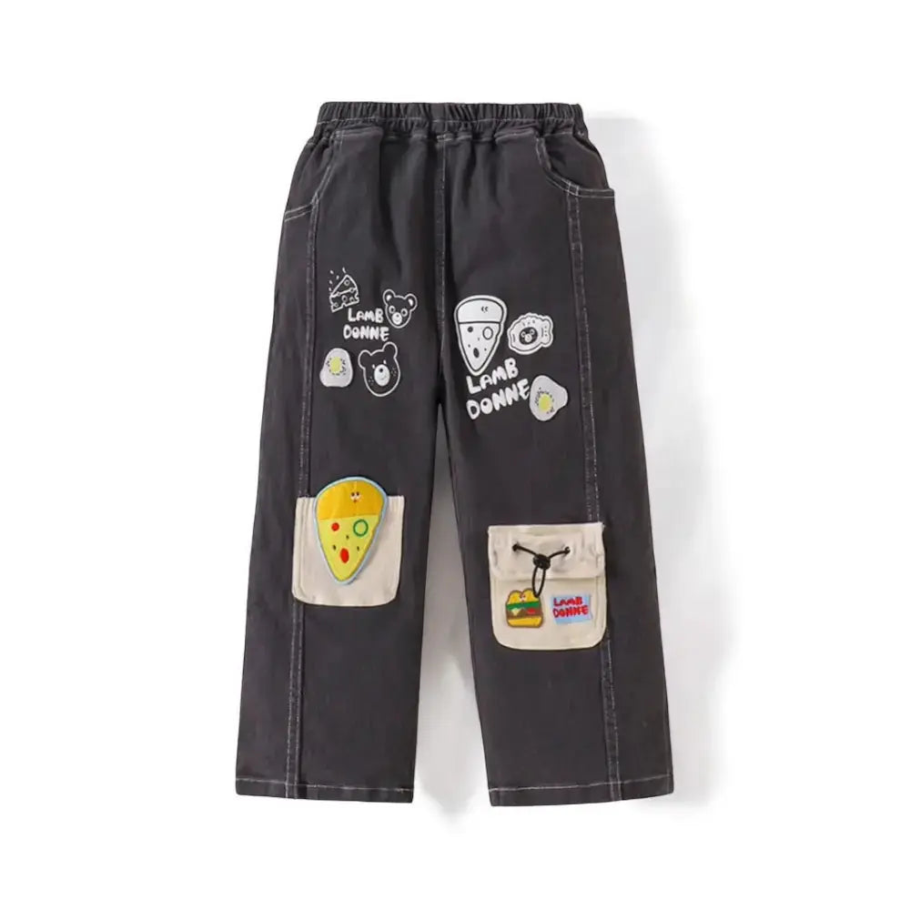 Boys Yellow Hoodie And Patch Designed Jeans
