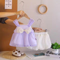 Girls Lavender Bow Top With Shorts Set