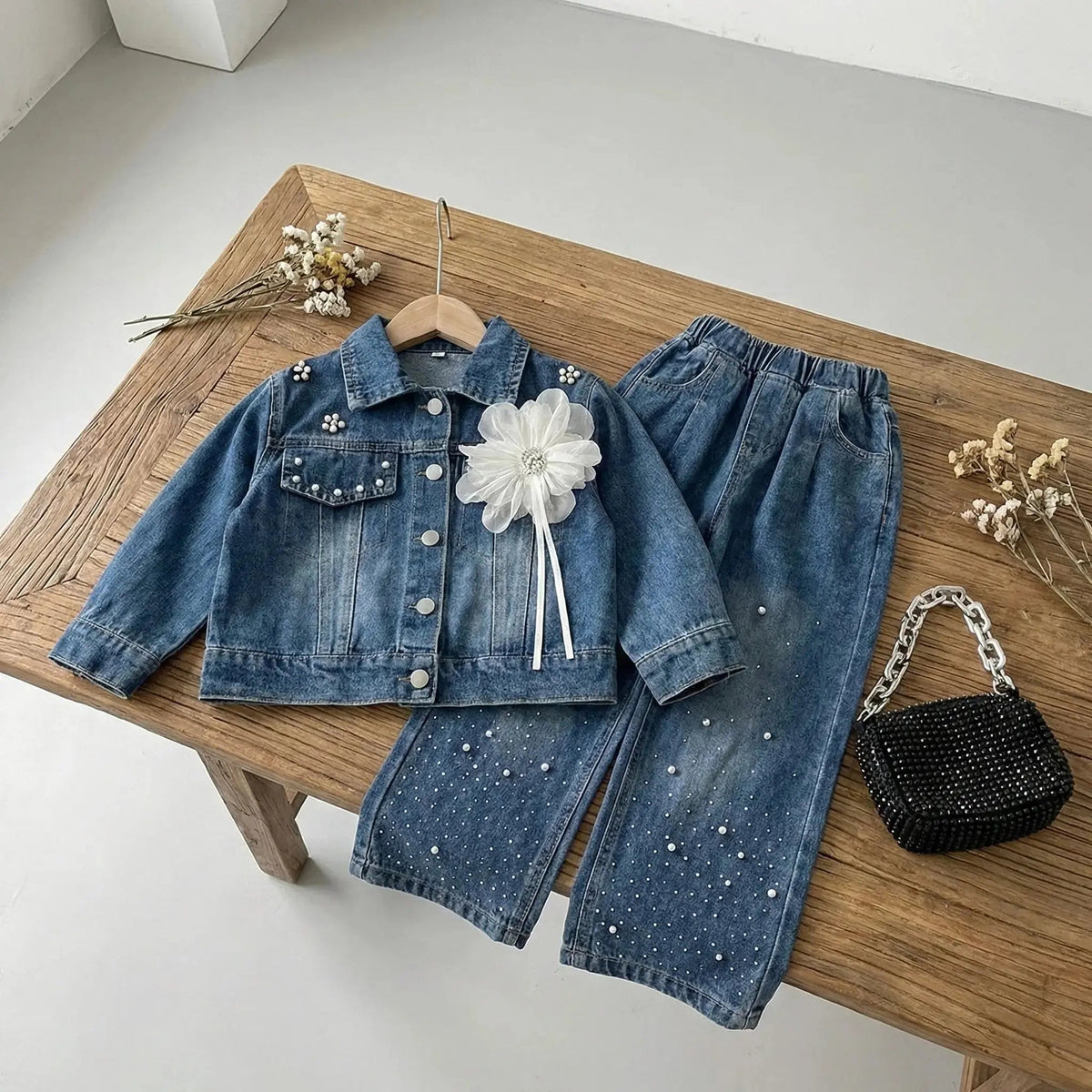 Girls Blue Shimmer Co-ord Set