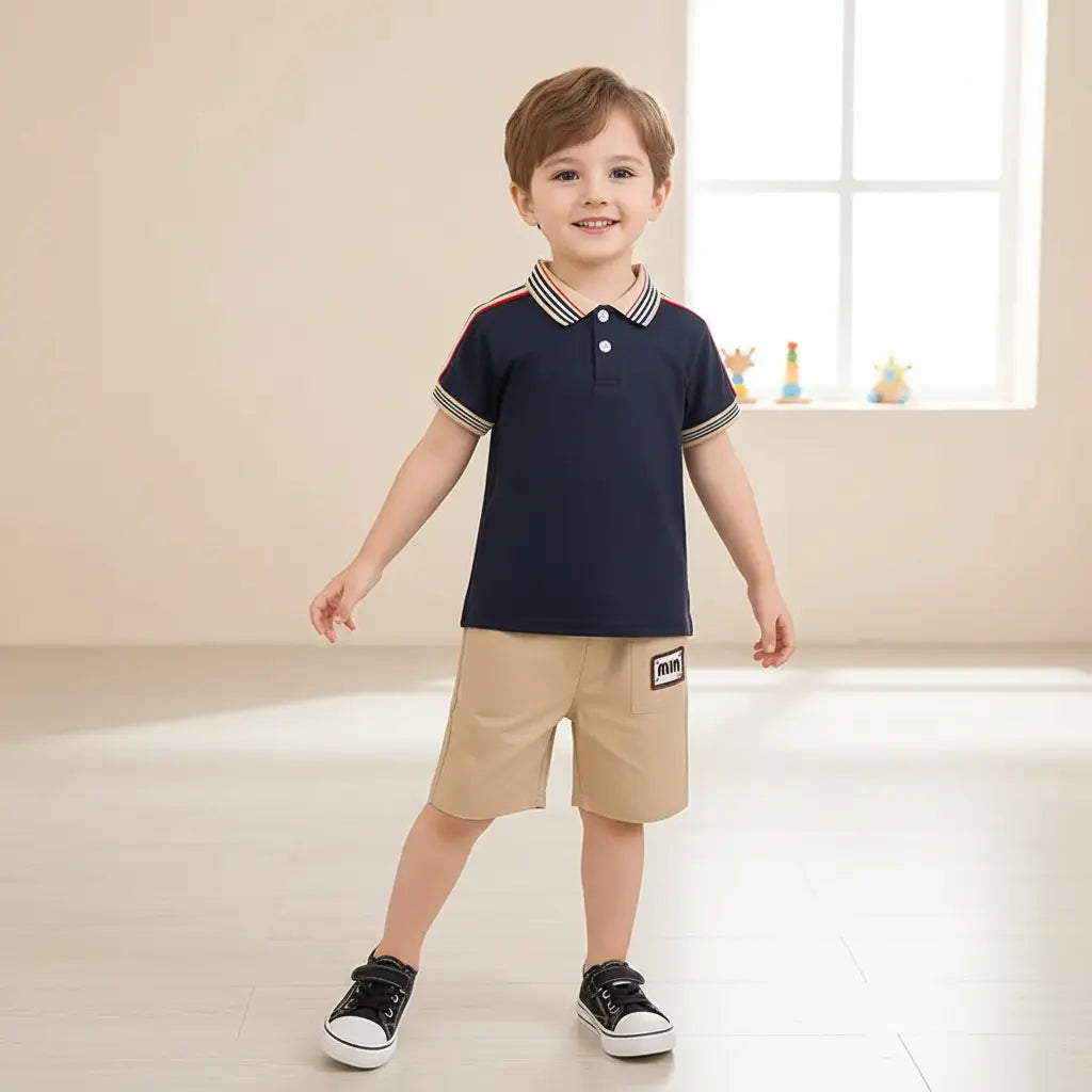Boys Polo T-shirt And Shorts Set