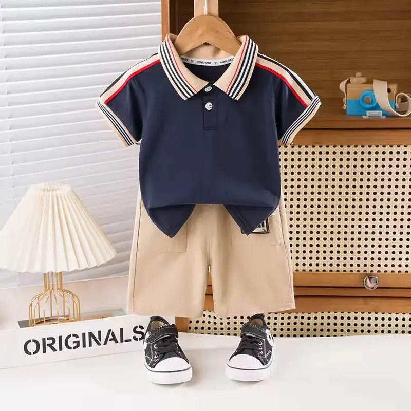 Boys Polo T-shirt And Shorts Set