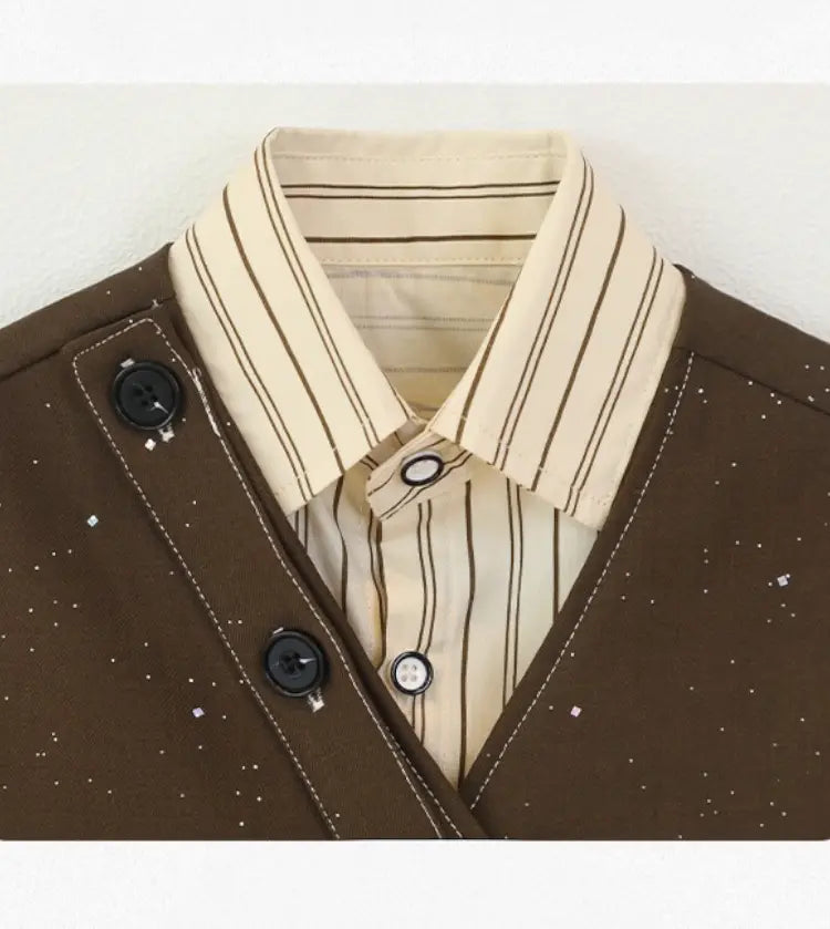 Stardust Scribble 3-Piece Brown Co-Ord Set