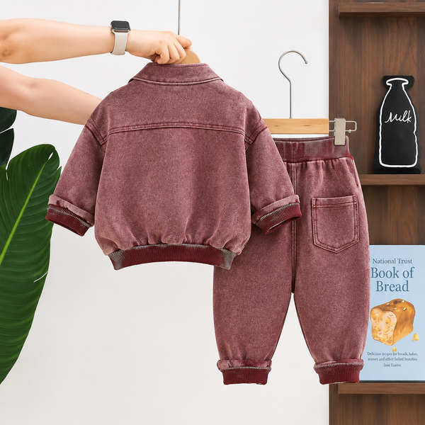 3-Piece Vintage-Wash Co-ord Set