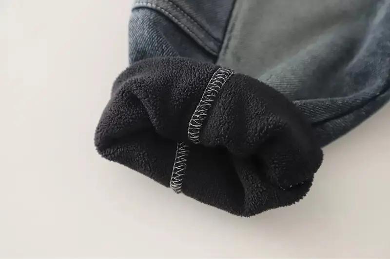 Boys Quilted Denim Patch Jacket & Winter Jeans Set