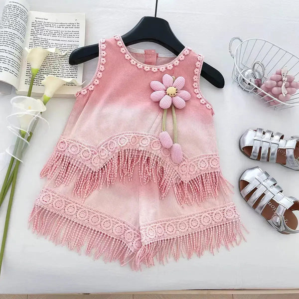 Girls Ombre Denim 2 Piece Set