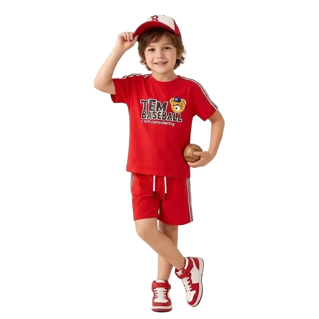 Boys Typography Sports Wear Set