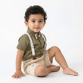 Boys 3-Piece Shirt & Shorts Suspender Set