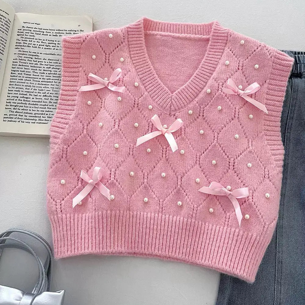 Girls Party Wear Knit Top and Denim Bottom Set