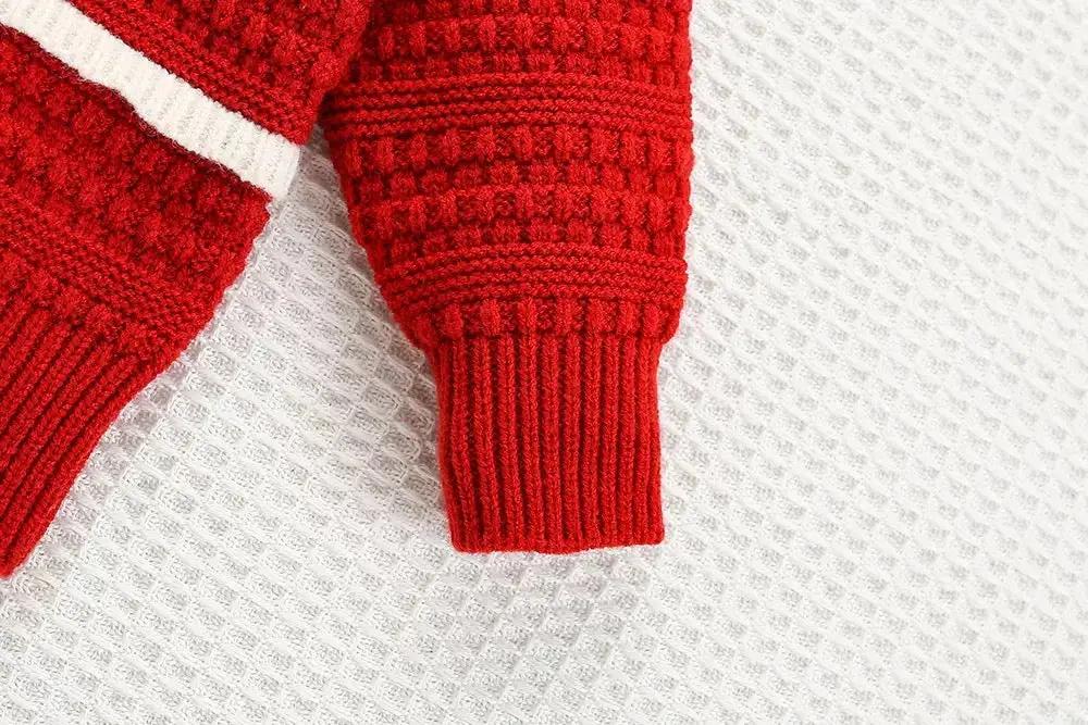 Girls Cherry Red Knit Co-ord Set