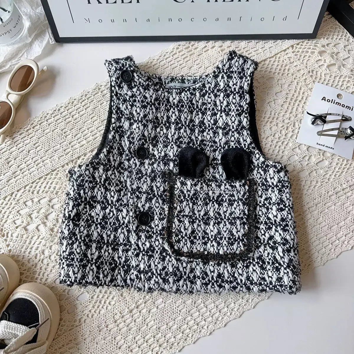 Girls Chic 3 Piece Tweed Set