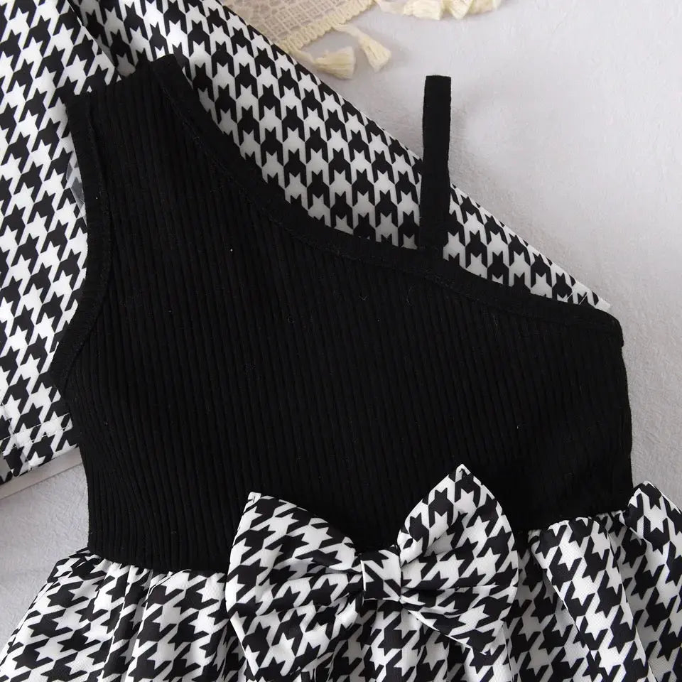 Girls Off-Shoulder Dress With Jacket