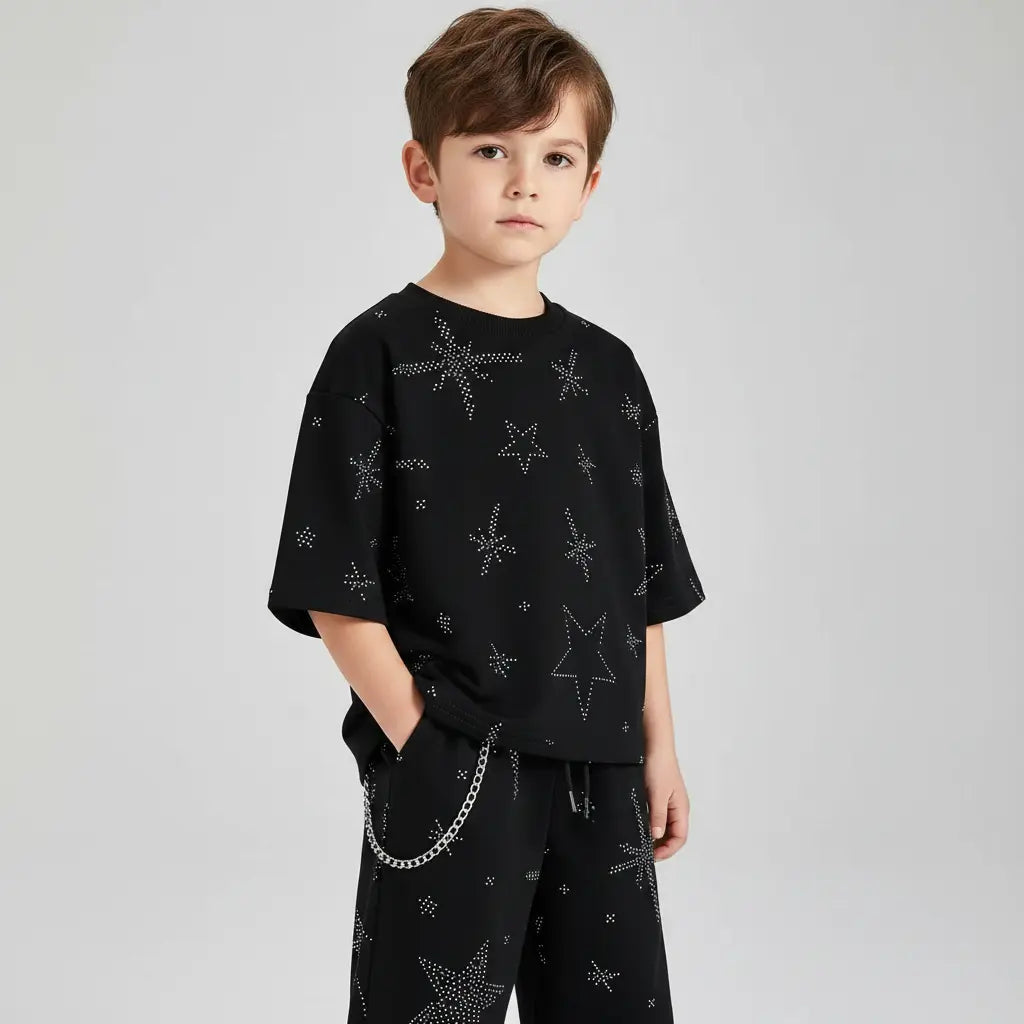 Boys Starry Designer Relaxed Fit Co-ord Set