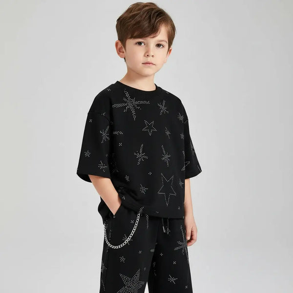 Boys Starry Designer Relaxed Fit Co-ord Set