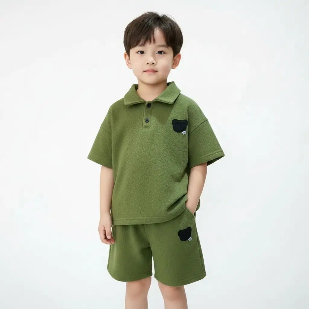 Boys Green Relaxed Fit Co-ord Set