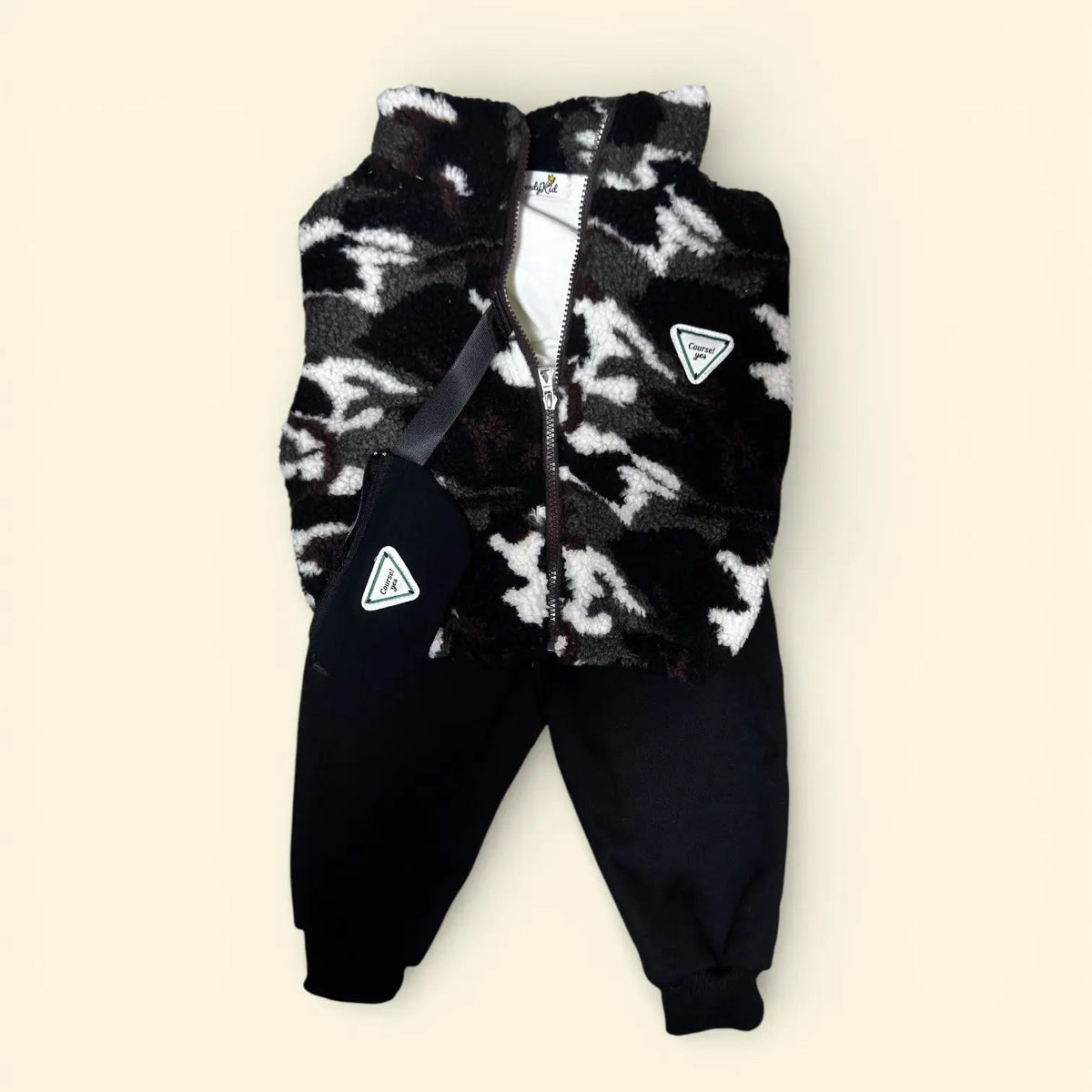 Boys Camouflage Vest And Joggers
