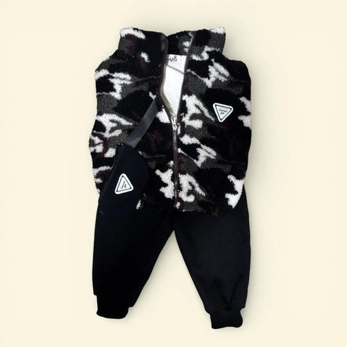 Boys Camouflage Vest And Joggers