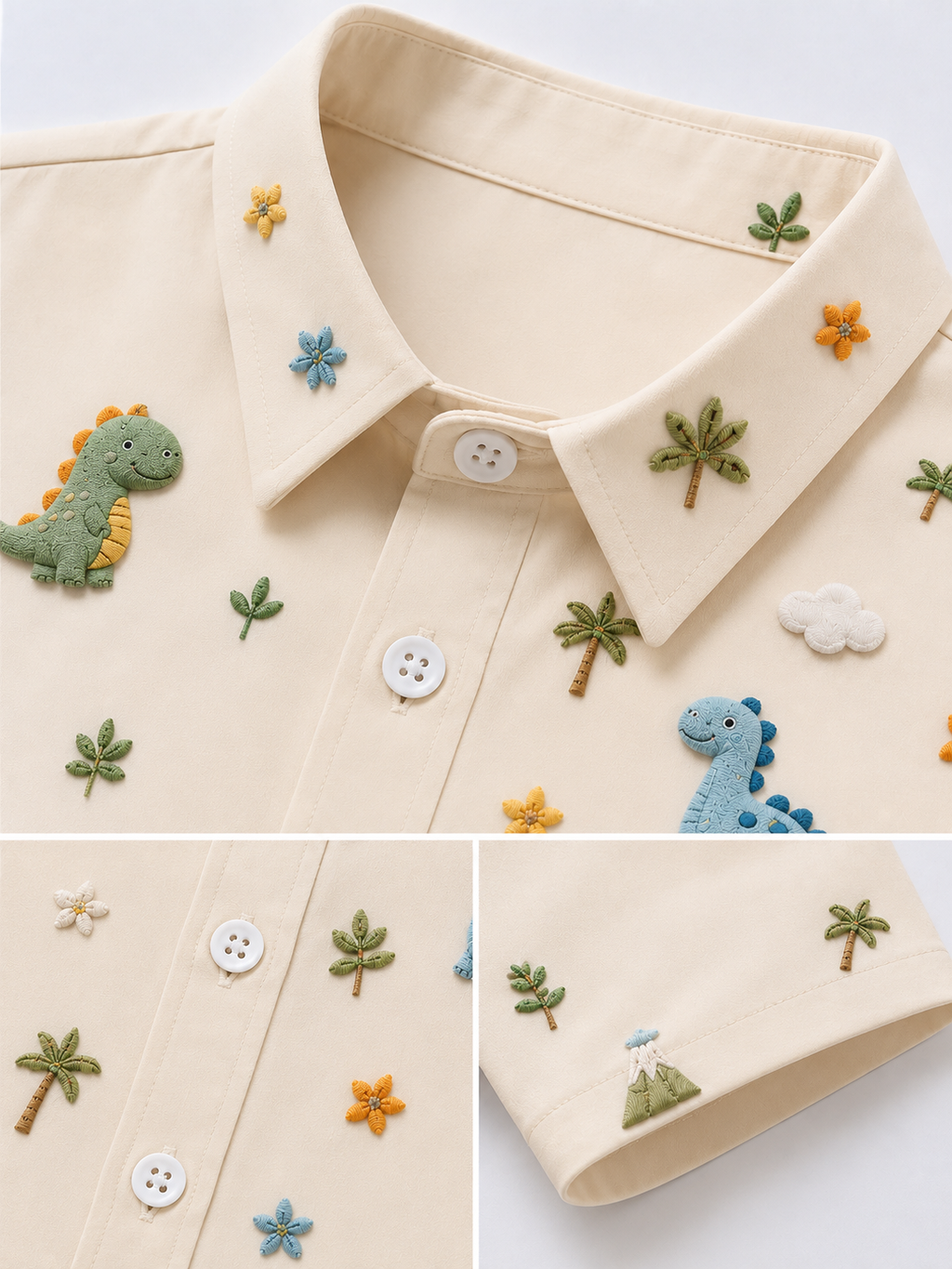 Cute Dinosaur 3D Printed Shirt & Shorts Set for Kids | Stylish Wear