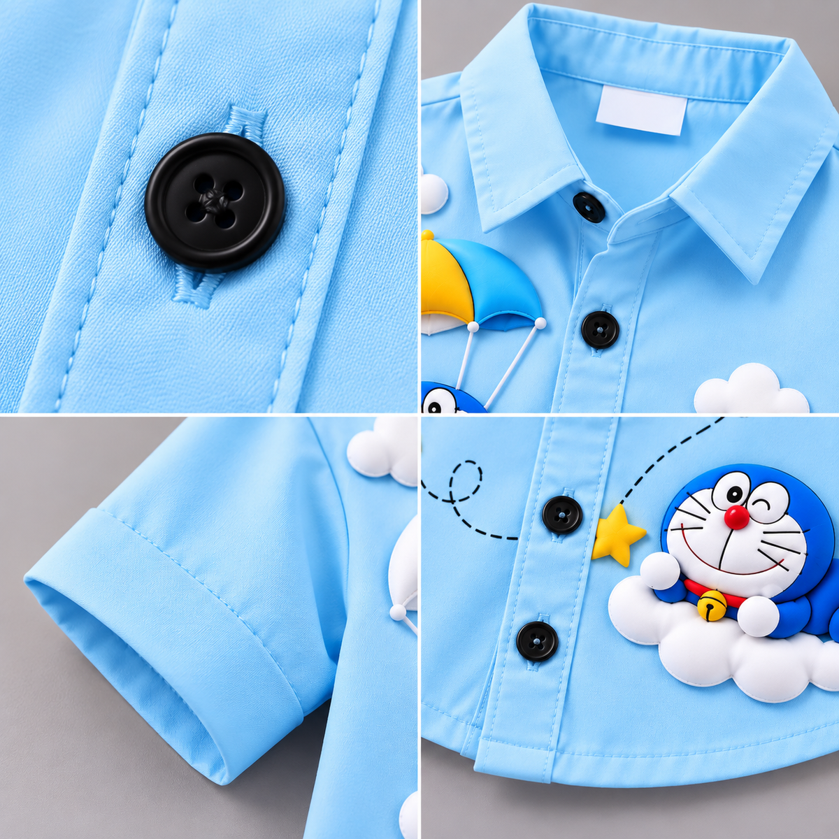 Stylish Kids Doraemon Cartoon Shirt & Shorts Set