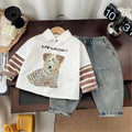 Boys 2-Piece Striped Printed Set