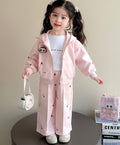 Girls Doll-Motifs Pink Track Suit