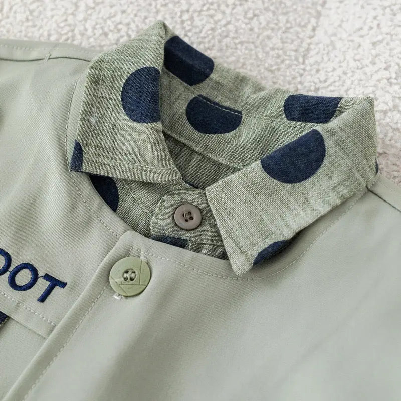 Boys 4-Piece Polka Dot Set with Scarf Tie
