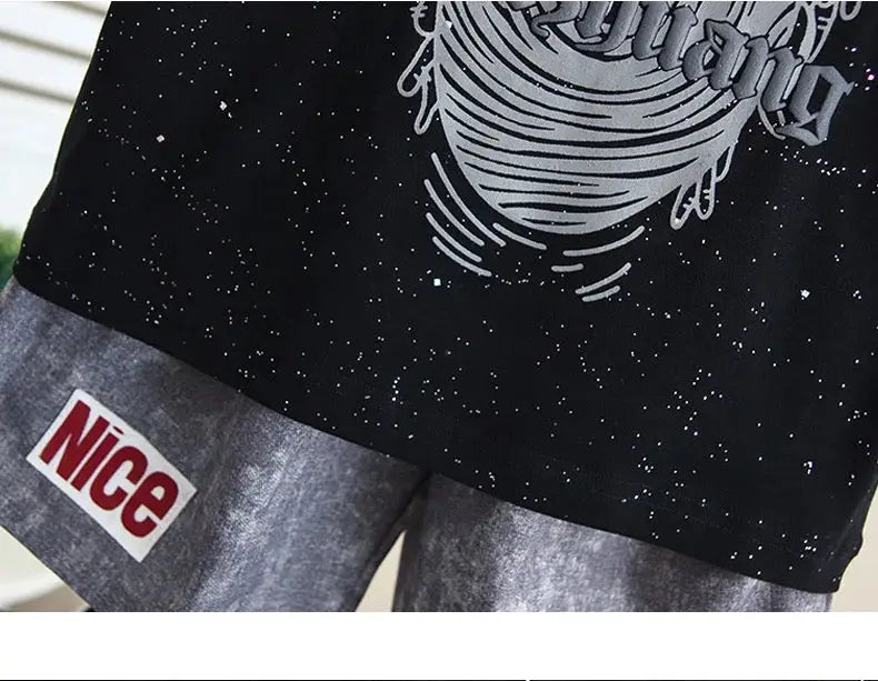 Boys Galaxy Vibe Graphic Tee & Shorts Set