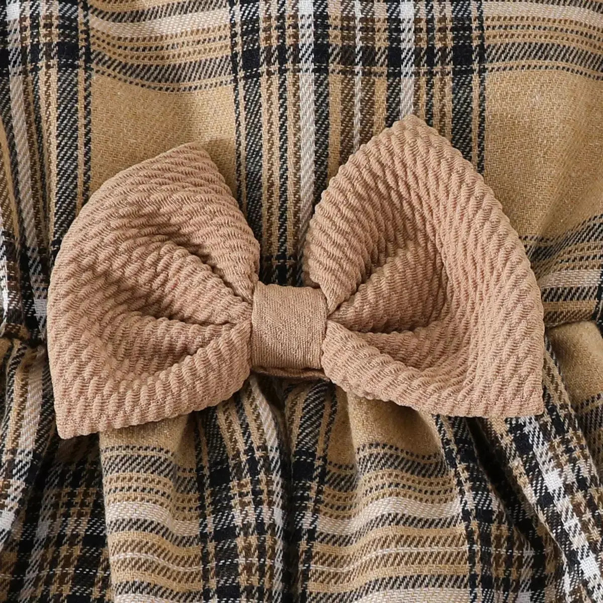 Baby Girl Coat & Plaid Dress Set