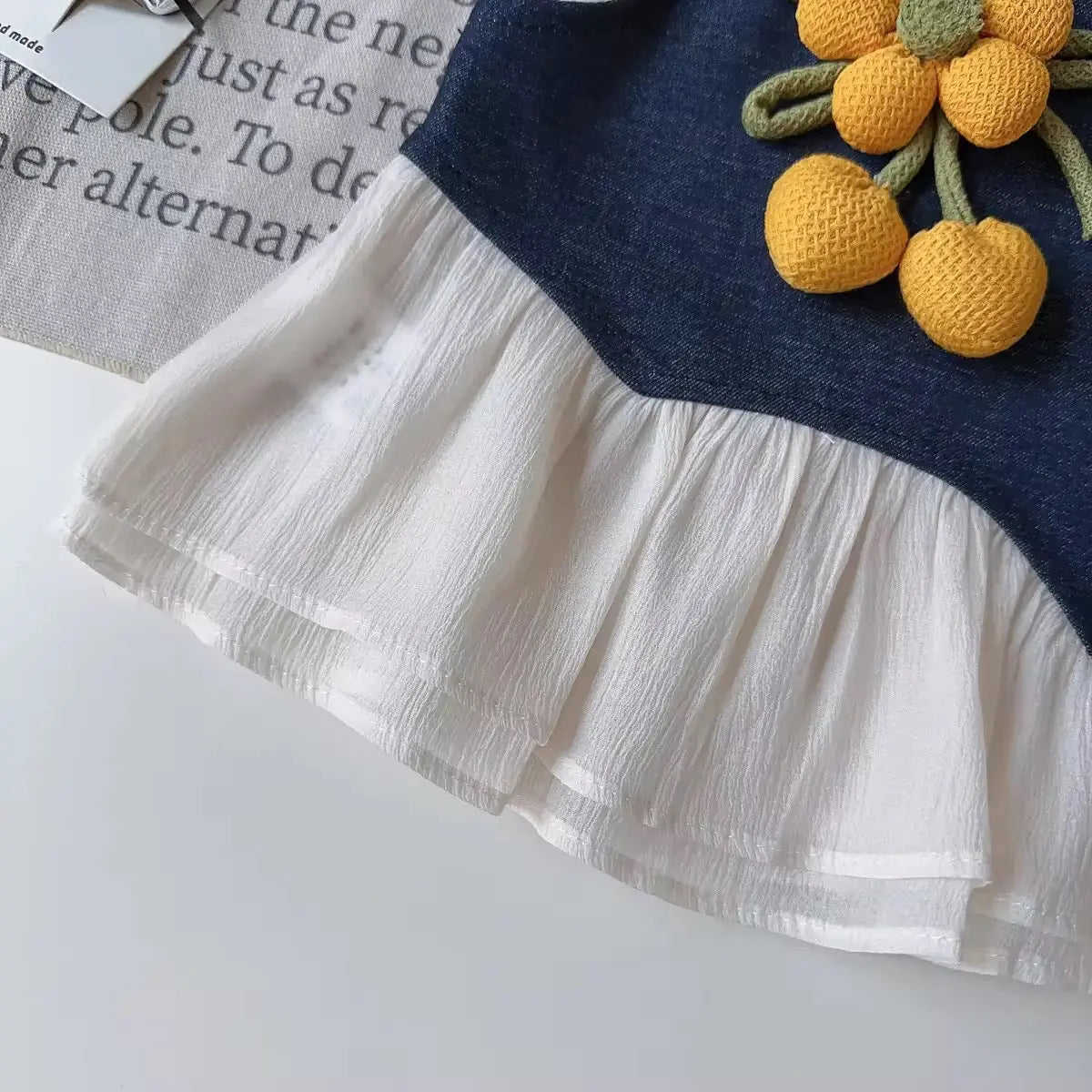 Girls Designer Denim Appliqué Set