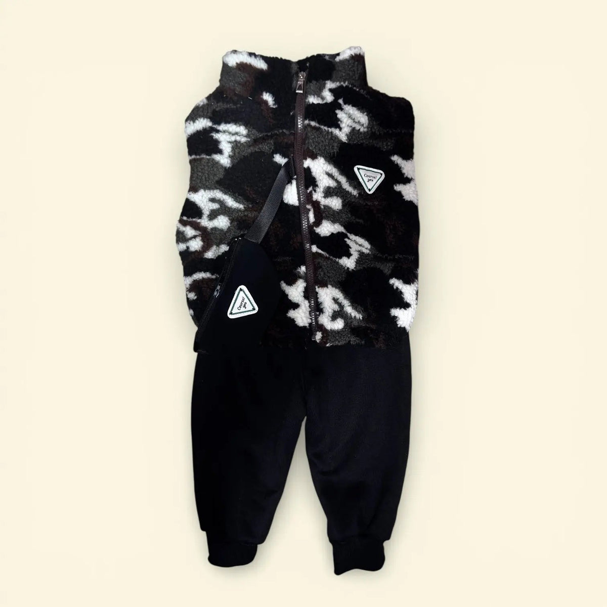 Boys Camouflage Vest And Joggers