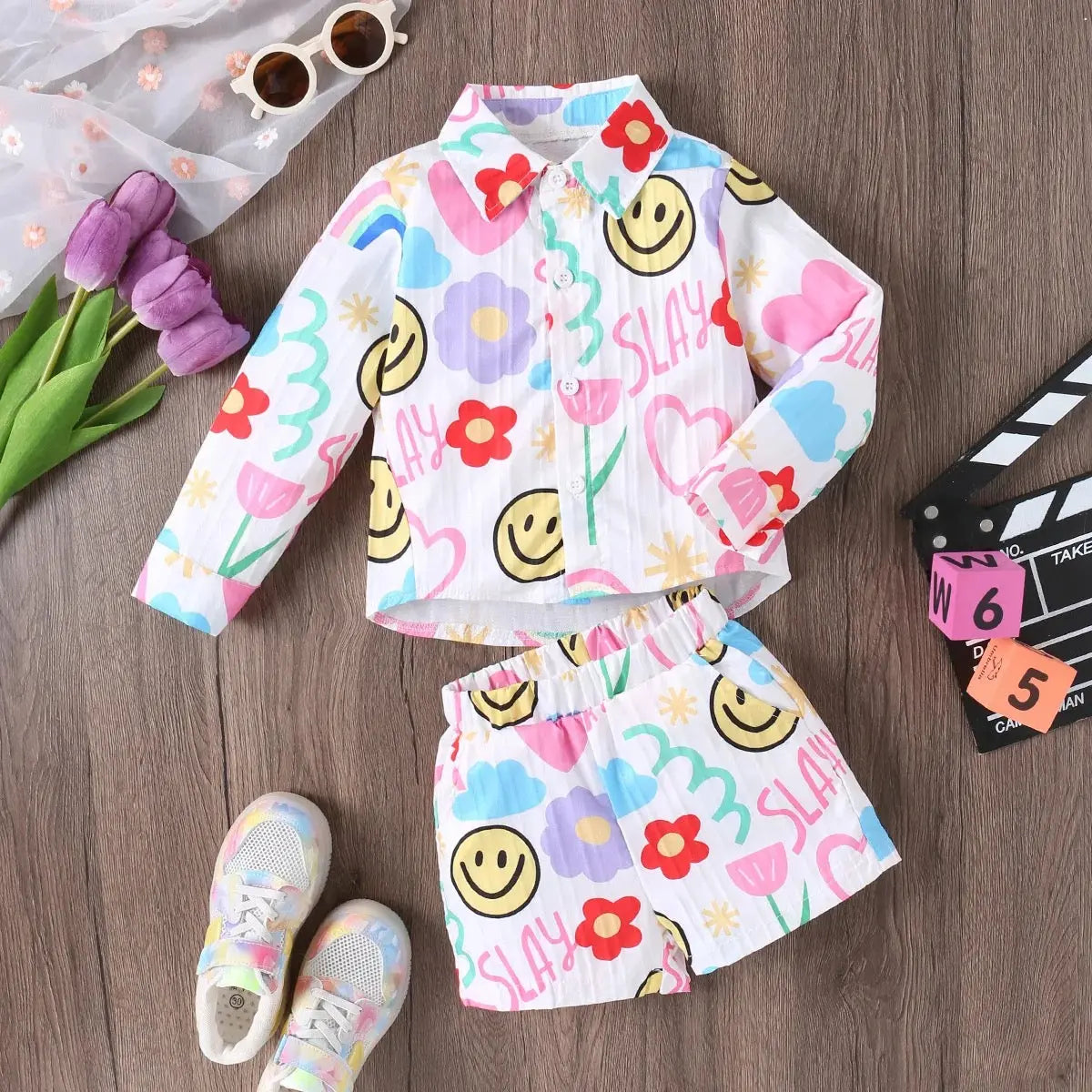 Girls Summer Printed Co-ord Set