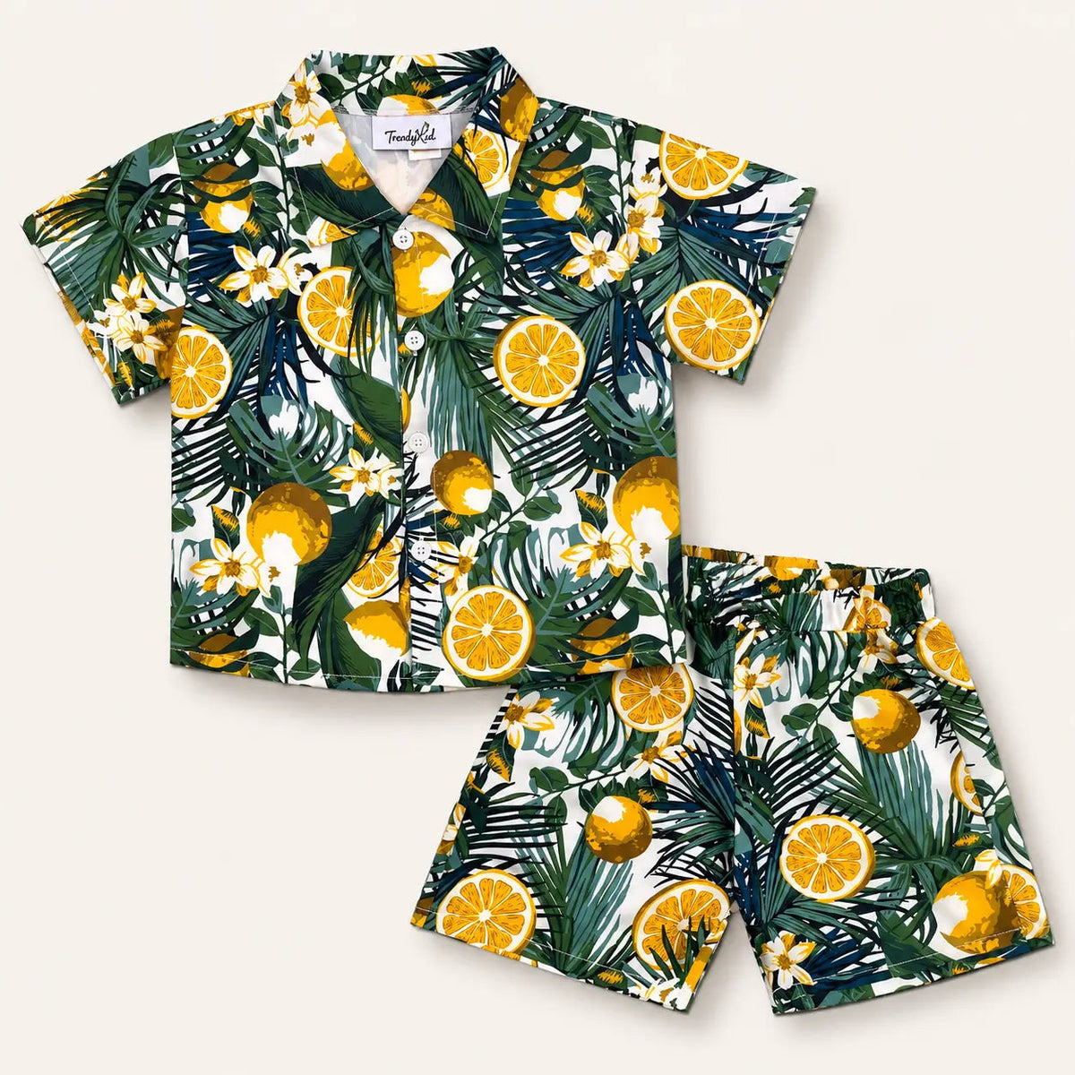 Boys Printed Green Co-ord Set