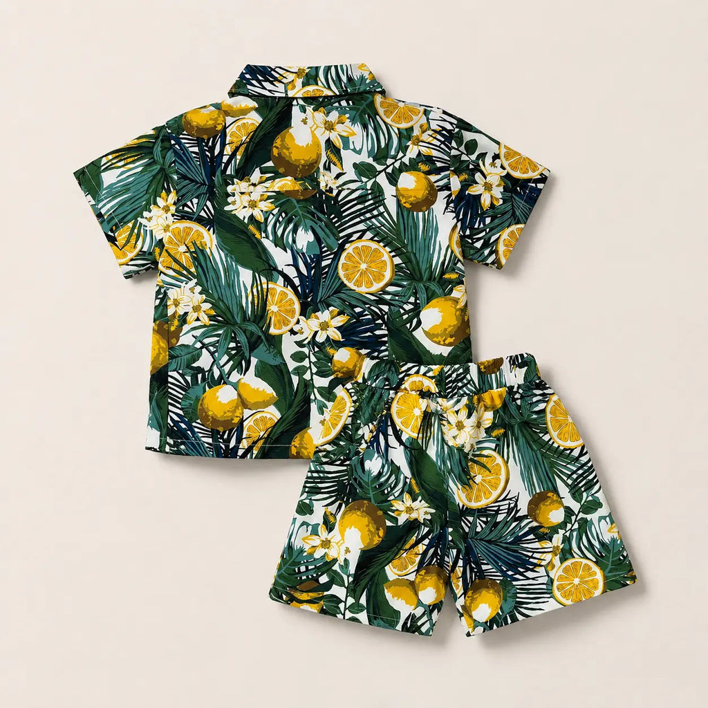 Boys Printed Green Co-ord Set