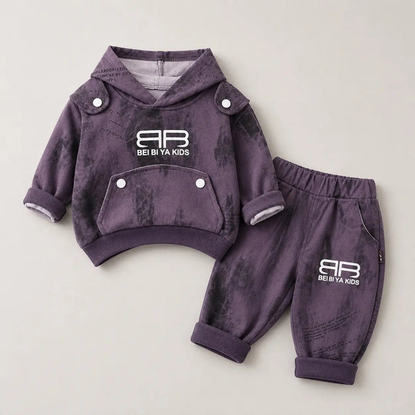 Boys Purple Hoodie & Joggers Set