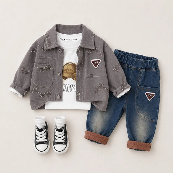Boys Stylish 3-Piece Outfit Set
