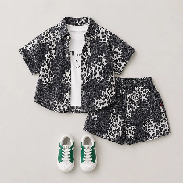 Boys Leopard Print 3 Pcs Set