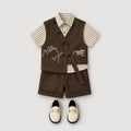 Stardust Scribble 3-Piece Brown Co-Ord Set