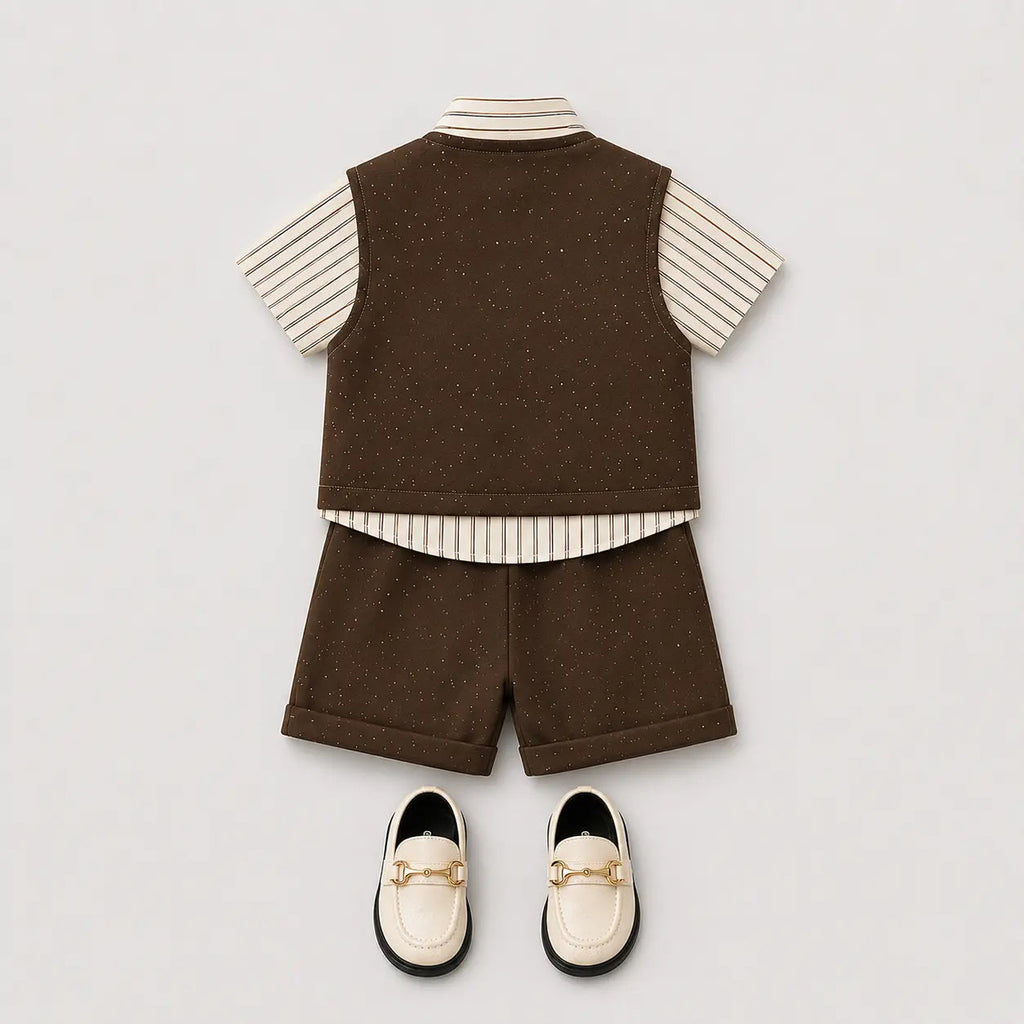 Stardust Scribble 3-Piece Brown Co-Ord Set