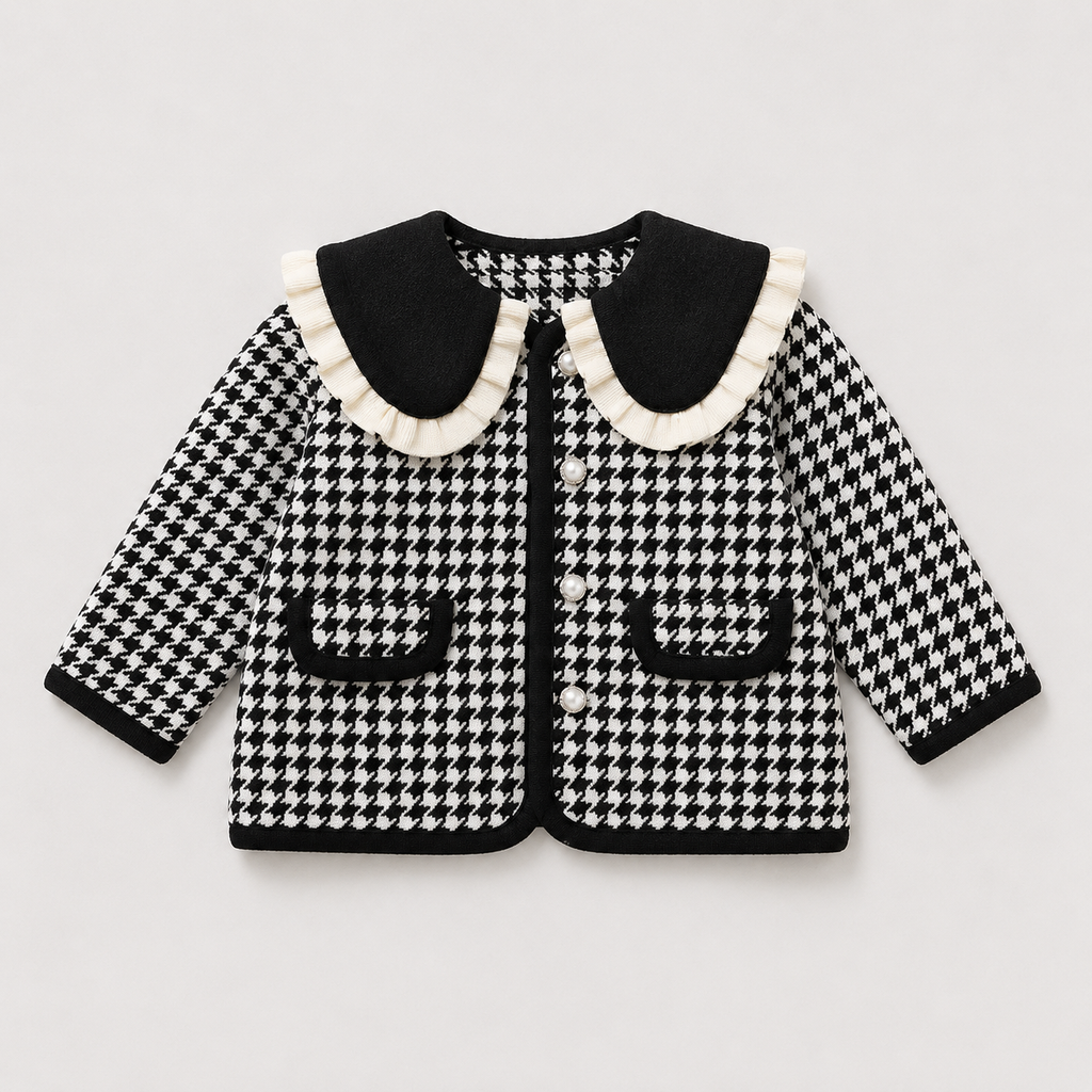 Girls Designer Spread Collar Coat
