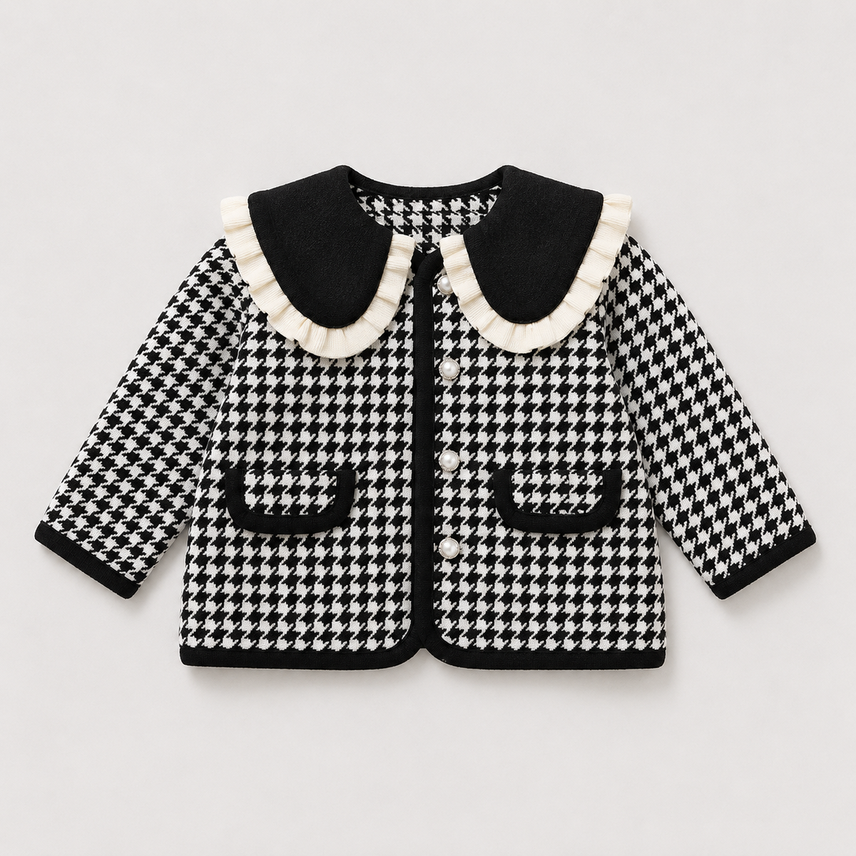 Girls Designer Spread Collar Coat