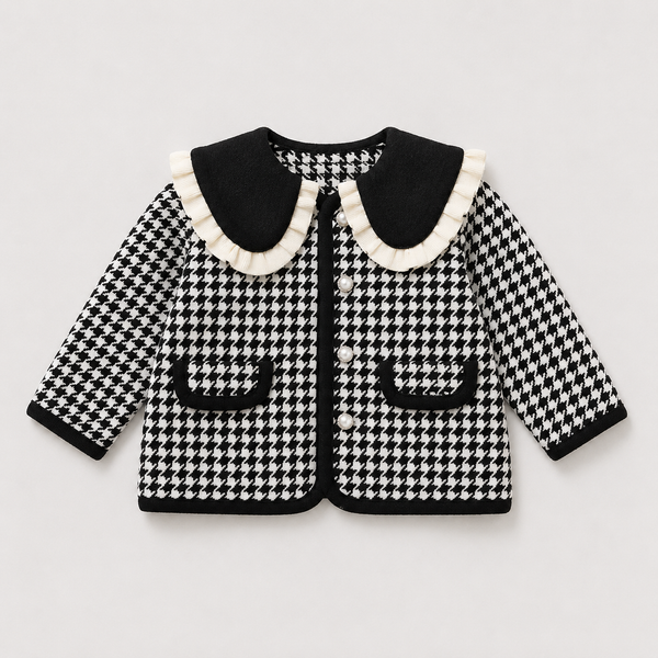 Girls Designer Spread Collar Coat