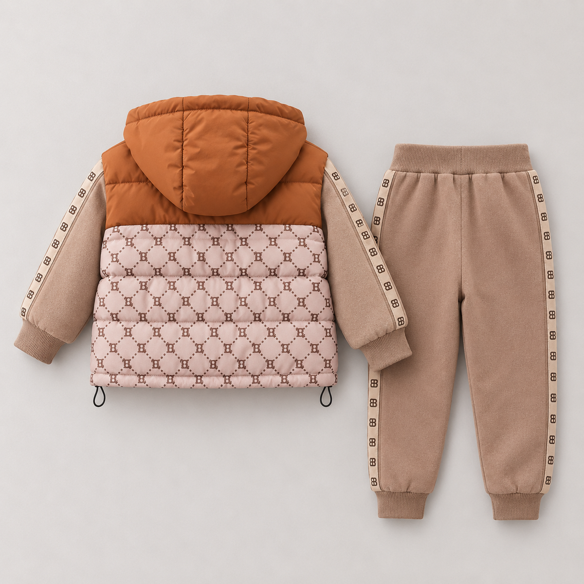 Boys Puffer Jacket Co-ord Set