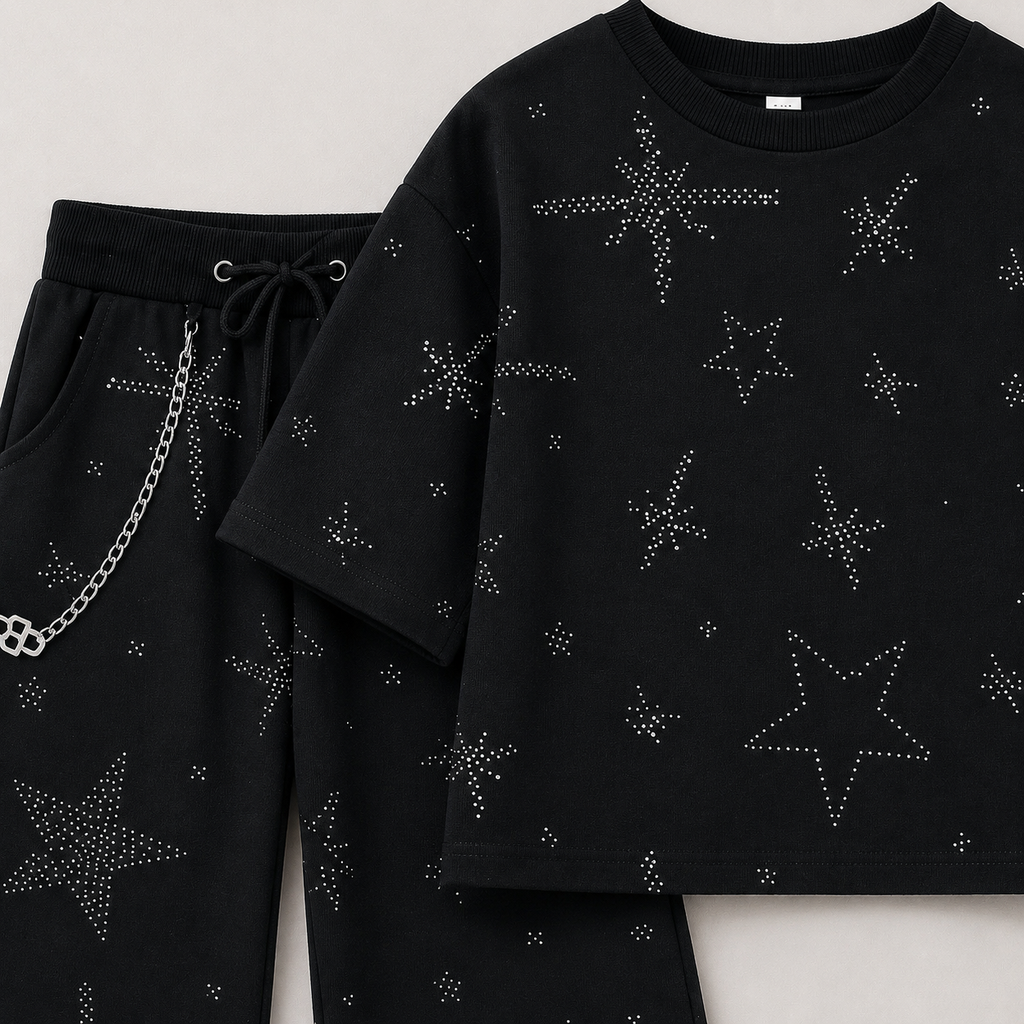 Boys Starry Designer Relaxed Fit Co-ord Set