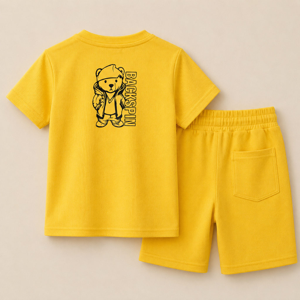 Boys NY Bear Yellow 2-Piece Set