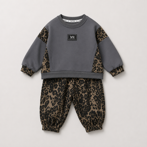 Boys Grey Sweatshirt And Jogger 2 Pcs Set