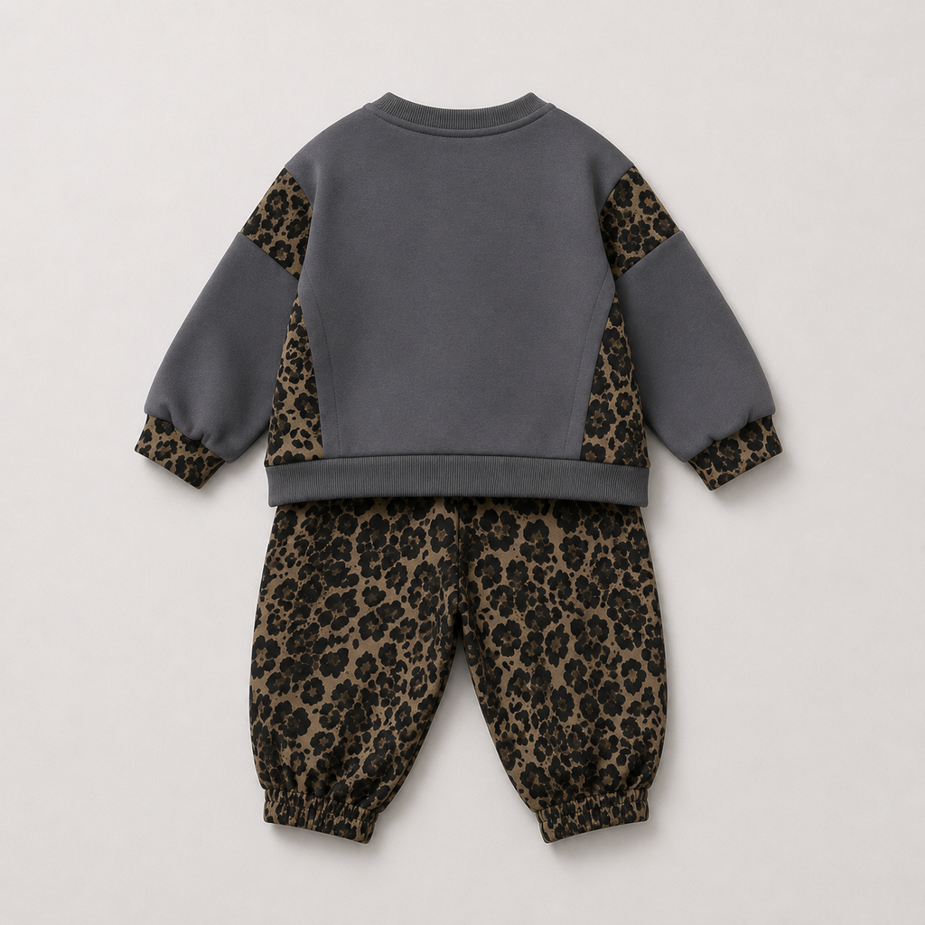 Boys Grey Sweatshirt And Jogger 2 Pcs Set