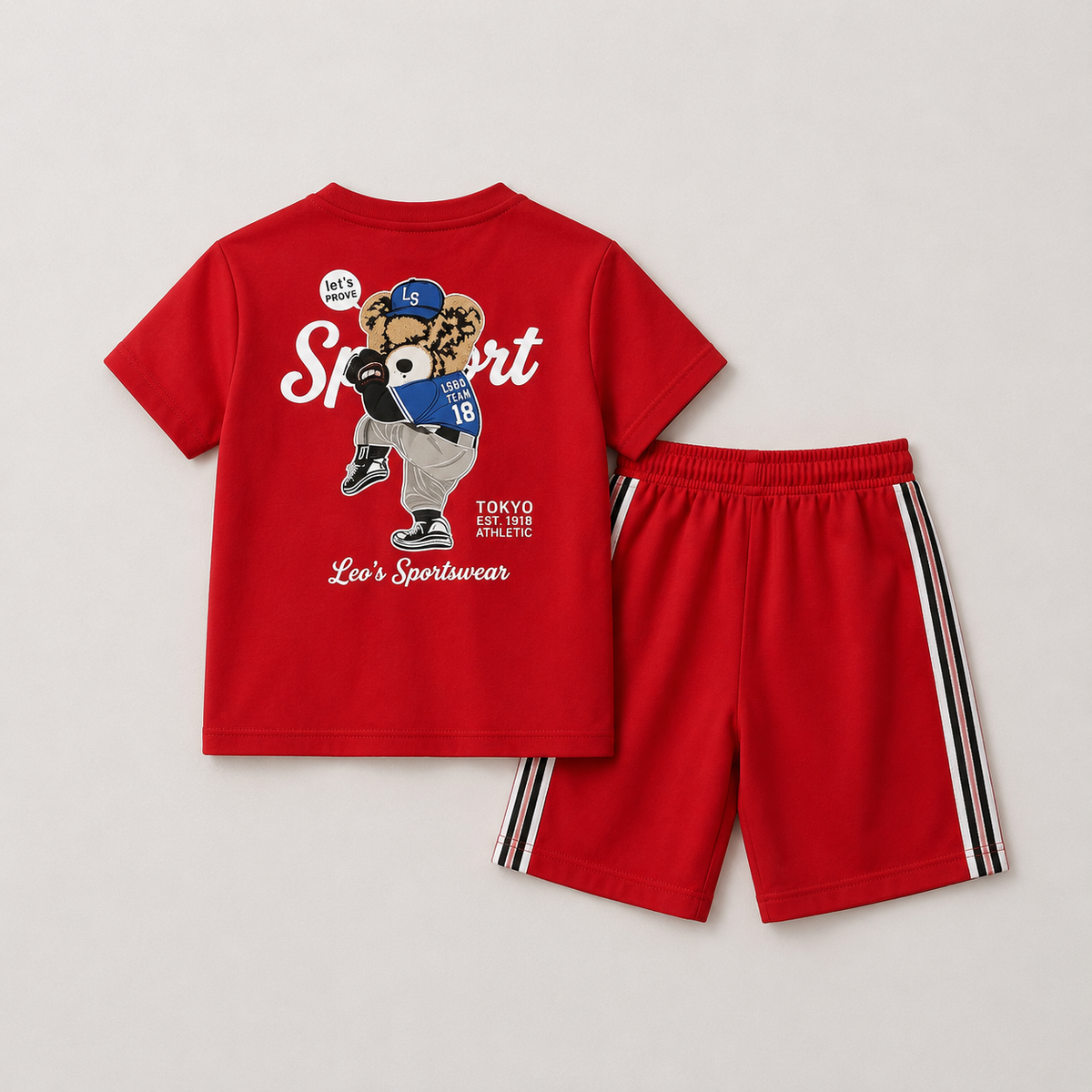 Boys Typography Sports Wear Set