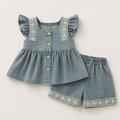 Girls Stylish Denim Co-Ord Set
